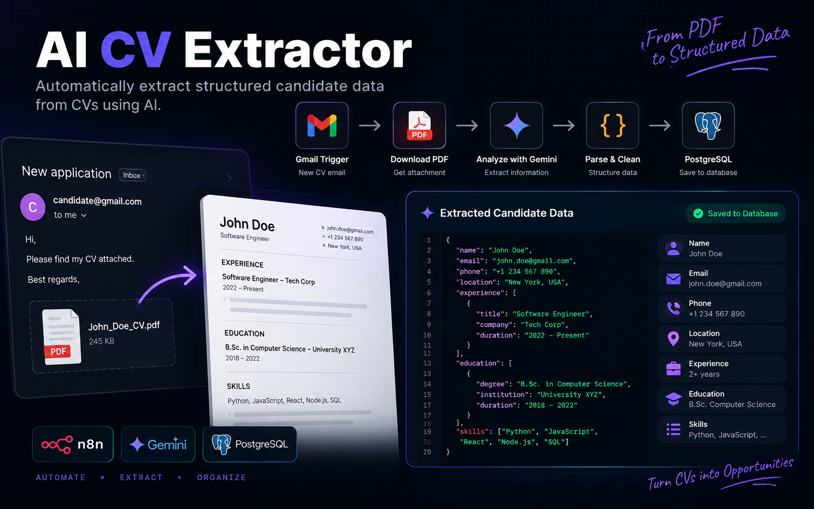 AI CV Extractor preview