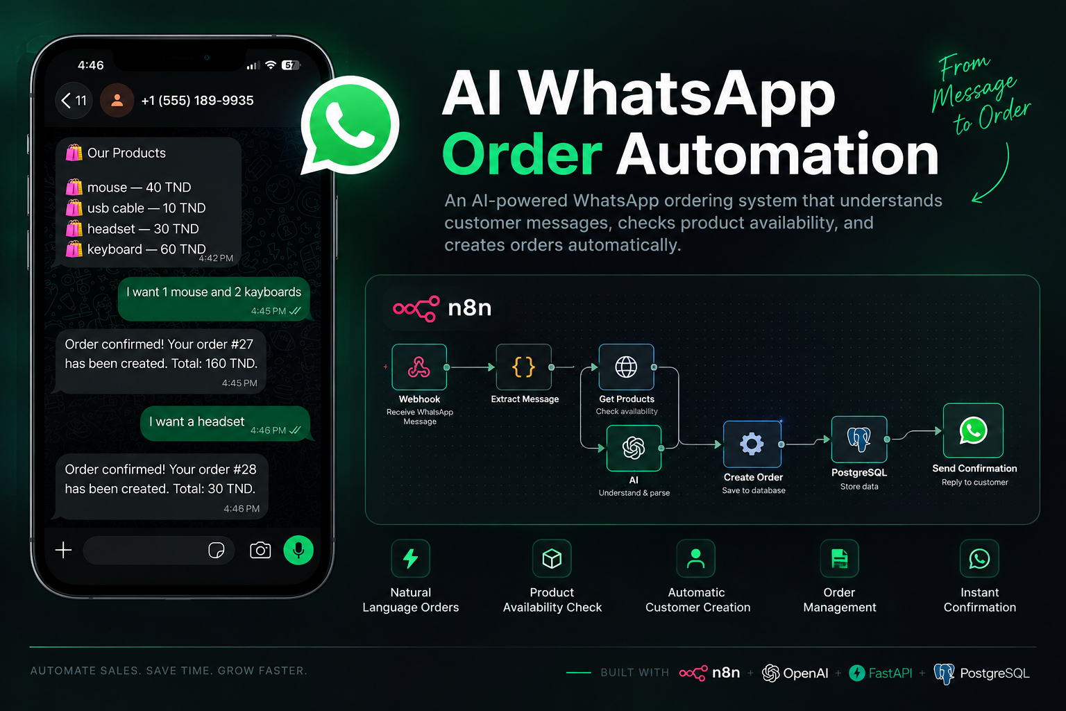 AI WhatsApp Order Automation preview